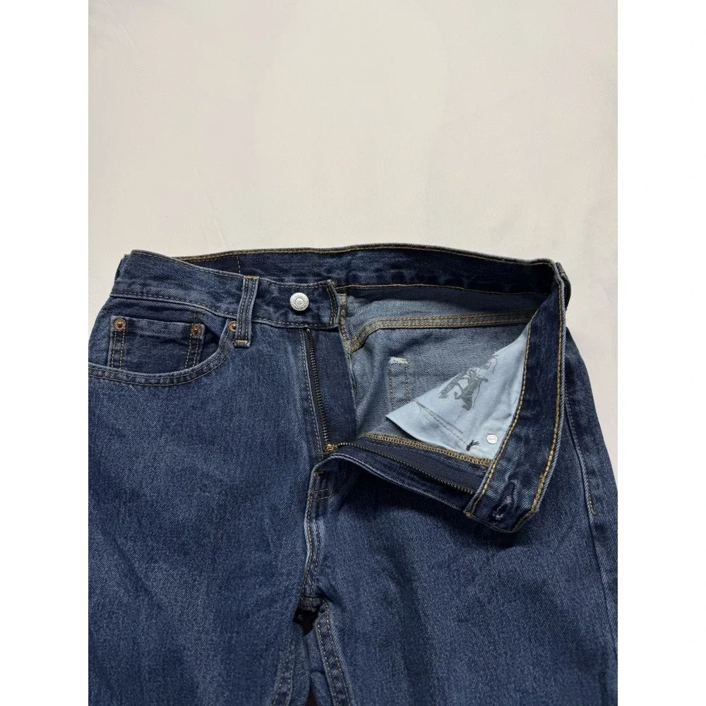 Levi's 505 Men's Jeans 29x30 Blue‎ Denim Straight Leg Zip Fly Classic USA *hole